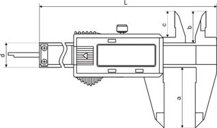 Digital-Taschen-Messschieber - für Linkshänder